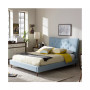 Jerell Modern Queen Linen Platform Bed