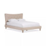 Jerell Modern Queen Linen Platform Bed