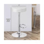 1 PC Round Bar Stool Adjustable Swivel Pub Chair U Leather