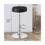 1 PC Round Bar Stool Adjustable Swivel Pub Chair U Leather