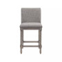 Abbott 26" Spindle Counter Stool with Frame and Faux Leather