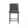 Abbott 26" Spindle Counter Stool with Frame and Faux Leather