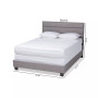 Ansa Fabric Headboard Platform Queen Size Bed