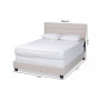 Ansa Fabric Headboard Platform Queen Size Bed