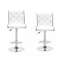 Kimberly Modern Swivel Bar Stool with Crystals, Set of 2