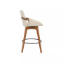 Baylor Swivel Wood Bar or Counter Height Stool