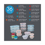 Easy Essentials Color Mates 36-Pc. Food Storage Container Set