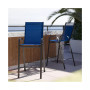 2 Pack Brazos Series Stackable Outdoor Barstools with Flex Comfort Material and Metal Frame
