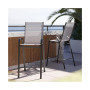 2 Pack Brazos Series Stackable Outdoor Barstools with Flex Comfort Material and Metal Frame