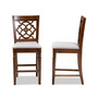 Oscar Modern and Contemporary Fabric Upholstered 2 Piece Counter Height Pub Chair Set