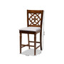 Oscar Modern and Contemporary Fabric Upholstered 2 Piece Counter Height Pub Chair Set