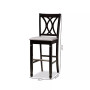 Calista Modern and Contemporary Fabric Upholstered 2 Piece Bar Stool Set