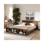 Regina Modern Queen Size Platform Storage Bed with Built-in Shelves