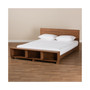 Regina Modern Queen Size Platform Storage Bed with Built-in Shelves
