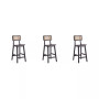 Versailles 3-Piece Ash Wood and Natural Cane Counter Height Bar Stool