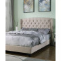 Frances Upholstered Linen Blend Platform Bed, Queen