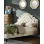 Theresa Modern Tufted with Nailhead Trim Bed, Queen