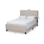 Furniture Annalisa Modern Button Tufted Full Size Panel Bed