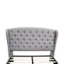 Frances Upholstered Linen Blend Platform Bed, King