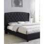 Frances Upholstered Linen Blend Platform Bed, King