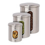 3-Pc. White Food Storage Canisters
