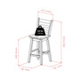 Scalera 38.4" Wood Ladder-Back Swivel Seat Counter Stool