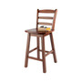 Scalera 38.4" Wood Ladder-Back Swivel Seat Counter Stool