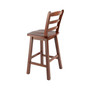 Scalera 38.4" Wood Ladder-Back Swivel Seat Counter Stool