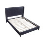 Valentina Piece Upholstered Linen Blend Wingback Platform Bed, California King