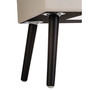 19.7" L Seashell Velvet Upholstered Storage Stool with Black Solid Rubberwood Legs