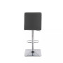 Adjustable Square Tufted Barstool in Bonded Leather, Set of 2