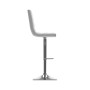 Adjustable Square Tufted Barstool in Bonded Leather, Set of 2