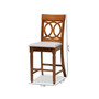 Violet Modern and Contemporary Fabric Upholstered 2 Piece Counter Height Pub Chair Set