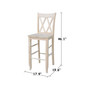 Double X-Back Bar Height Stool