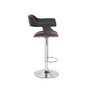 Contemporary Swivel Adjustable Barstool with Padded Armrests