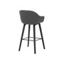 Crimson Faux Leather and Wood Bar and Counter Height Stool