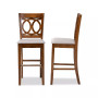 Carson Modern and Contemporary Fabric Upholstered 2 Piece Bar Stool Set