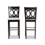 Carson Modern and Contemporary Fabric Upholstered 2 Piece Bar Stool Set