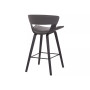Jagger Modern Wood and Faux Leather Counter Height Bar Stool