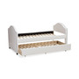 Alessia Faux Leather Upholstered Daybed with Trundle Bed
