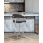 Palmdale Swivel Modern Faux Leather Bar and Counter Stool