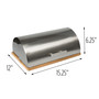 Stainless Steel Bread Box with Bamboo Board