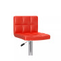 Mid Back Square Panel Adjustable Barstool in Leatherette, Set of 2