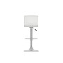 Mid Back Square Panel Adjustable Barstool in Leatherette, Set of 2