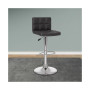 Mid Back Square Panel Adjustable Barstool in Leatherette, Set of 2