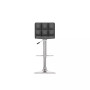 Mid Back Square Panel Adjustable Barstool in Leatherette, Set of 2