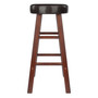 Maria 2-Piece Wood Cushion Seat Counter Stool Set