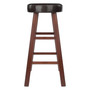 Maria 2-Piece Wood Cushion Seat Counter Stool Set