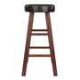 Maria 2-Piece Wood Cushion Seat Counter Stool Set