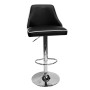 Aaron Presley Faux Leather Adjustable Swivel Bar Stools, Set of 2